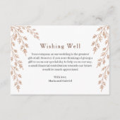 Gouden loof. Eenvoudig goed wensen. Olijfbruiloft Informatiekaartje (Voorkant)