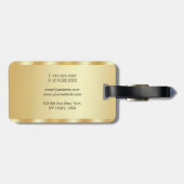 Gouden look aangepaste Sjabloon handgeschreven scr Bagagelabel (Achterkant horizontaal)