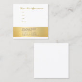 Gouden look Afspraak Herinnering Modern Elegant Afsprakenkaartje (Voorkant / Achterkant)