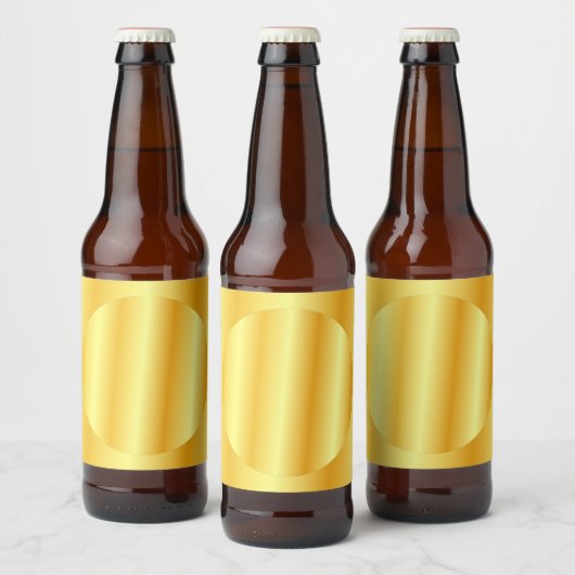 Gouden look Blank Sjabloon Glamour Custom Elegant Bier Etiket (Flessen)