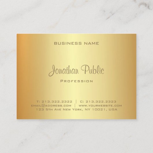 Gouden look Elegant gekalligrafeerd monogram Moder Visitekaartje (Achterkant)