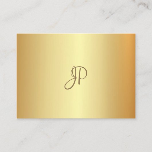 Gouden look Elegant gekalligrafeerd monogram Moder Visitekaartje (Voorkant)