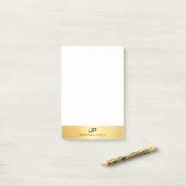 Gouden look Elegant Sjabloon Modern Professional Post-it® Notes (Op bureau)