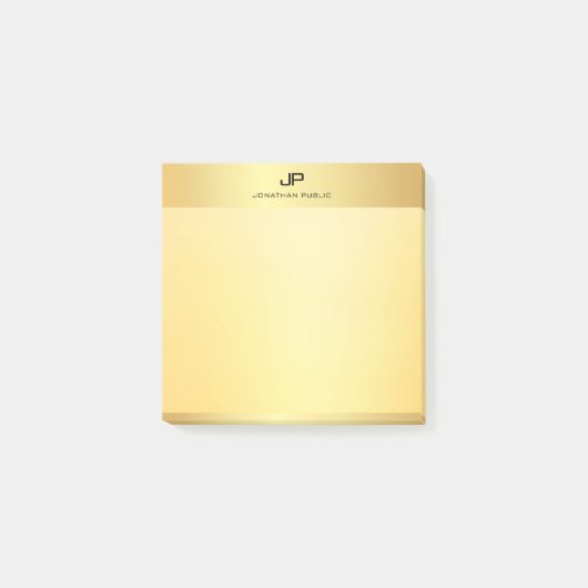 Gouden look Elegant Sjabloon Modern Professional Post-it® Notes (Voorkant)