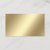 Gouden look Elegant wit marmer Moderne Sjabloon Visitekaartje (Achterkant)