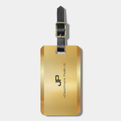 Gouden look elegante moderne luxe Sjabloon glamour Bagagelabel (Voorkant verticaal)