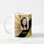 Gouden look foto template koffiemok (Links)