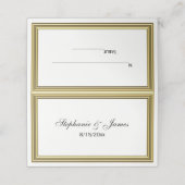 Gouden look gelaagde Lijst escort Kaarten Plaatskaartje (Buitenkant ongevouwen)