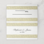 Gouden look Griekse Key Meander Border #1 Plaatskaartje (Buitenkant ongevouwen)