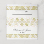 Gouden look Griekse Key Meander S Border #3 Plaatskaartje (Buitenkant ongevouwen)