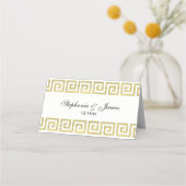 Gouden look Griekse Key Meander S Border #3 Plaatskaartje (Voorkant)