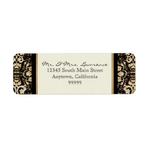 Gouden look, kant Barok Art Nouveau Deco 20s stijl Etiket