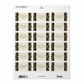 Gouden look, kant Barok Art Nouveau Deco 20s stijl Etiket (Full Sheet)