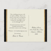 Gouden look, kant Barok Art Nouveau Deco 20s stijl Uitnodiging Briefkaart (Achterkant)