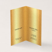 Gouden look Modern Eenvoudig ontwerp Elegante Sjab Visitekaartje (Binnen)