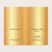 Gouden look Modern Eenvoudig ontwerp Elegante Sjab Visitekaartje (Binnenkant ongevouwen)