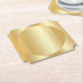 Gouden look Modern Glamour Blank Elegante Sjabloon Kartonnen Onderzetters (Gekanteld)