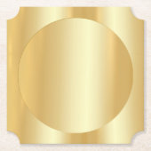 Gouden look Modern Glamour Blank Elegante Sjabloon Kartonnen Onderzetters (Voorkant)