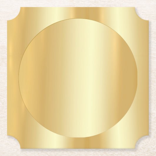 Gouden look Modern Glamour Blank Elegante Sjabloon Kartonnen Onderzetters (Voorkant)