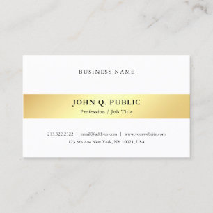 Gouden look Moderne minimalistische elegante Sjabl Visitekaartje