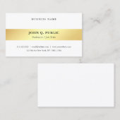 Gouden look Moderne minimalistische elegante Sjabl Visitekaartje (Voorkant / Achterkant)