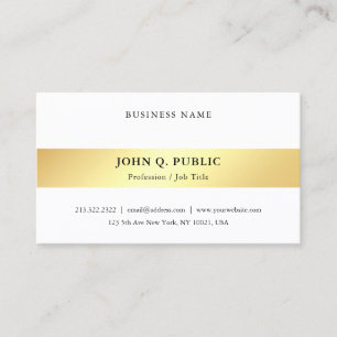 Gouden look Moderne minimalistische elegante Sjabl Visitekaartje