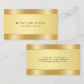 Gouden look Moderne minimalistische elegante Sjabl Visitekaartje (Voorkant / Achterkant)