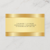 Gouden look Moderne minimalistische elegante Sjabl Visitekaartje (Achterkant)