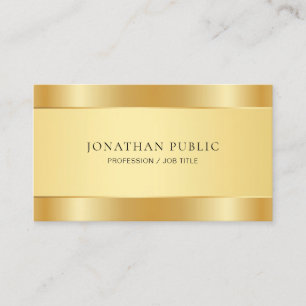 Gouden look Moderne minimalistische elegante Sjabl Visitekaartje