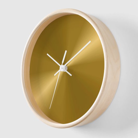 Gouden look moderne print wandklok (Hoek)