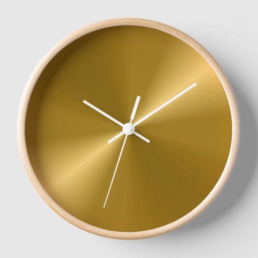 Gouden look moderne print wandklok (Voorkant)