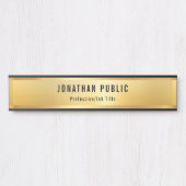 Gouden look Moderne Sjabloon Glamour Professional Deurbordje (Voorkant)