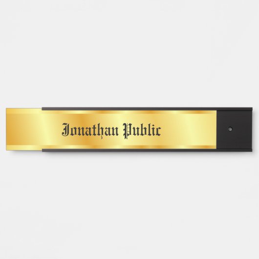 Gouden look nostalgisch gekalligrafeerd script Ele Deurbordje (Voorkant)