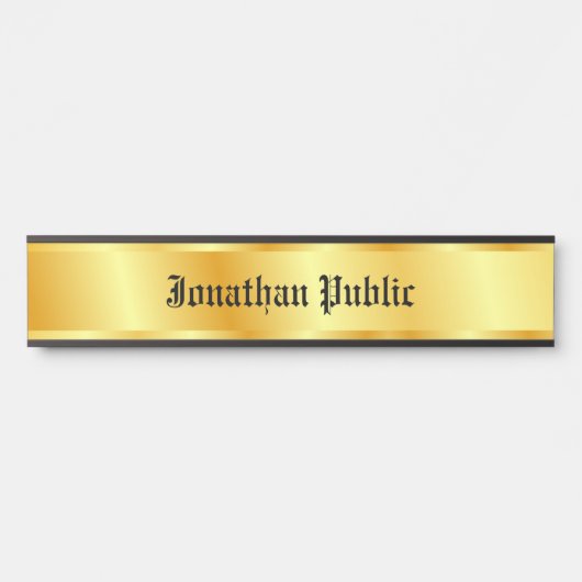 Gouden look nostalgisch gekalligrafeerd script Ele Deurbordje (Voorkant)