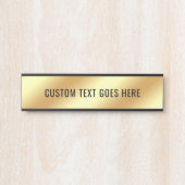 Gouden look Sjabloon kamernaam aangepaste tekst El Deurbordje (Voorkant)