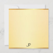 Gouden look Sjabloon Modern Elegant monogram (Achterkant)
