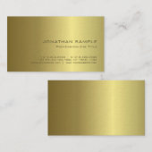 Gouden look Sophisticated Modern Design Luxe Visitekaartje (Voorkant / Achterkant)