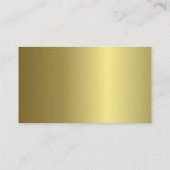 Gouden look Sophisticated Modern Design Luxe Visitekaartje (Achterkant)