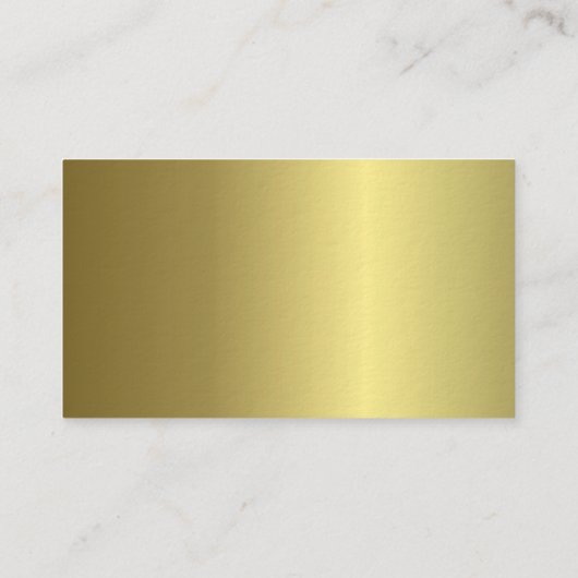 Gouden look Sophisticated Modern Design Luxe Visitekaartje (Achterkant)