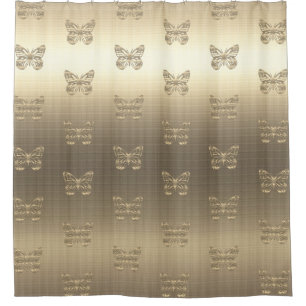 Gouden look  stijl vlinders douchegordijn