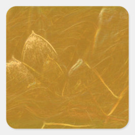 GOUDEN LOTUS2 VIERKANTE STICKER