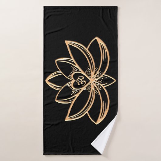 Gouden Lotus Badhanddoek (Badhanddoek)