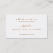 Gouden Lotus Bloem Holistische Healing en Wellness Visitekaartje (Achterkant)