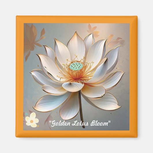 Gouden Lotus Blossom Magneet (Voorkant)