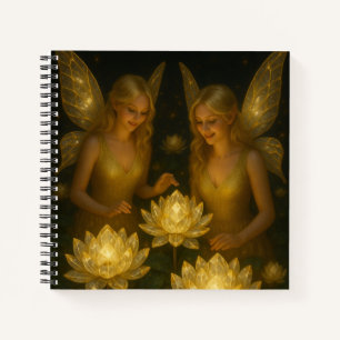 Gouden Lotus Fee Geschenk Magische Fantasie Notitieboek