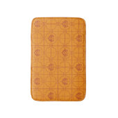 Gouden Lotus Grid Patroon - De Witte Lotus Badmat (Voorkant Verticaal)