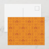 Gouden Lotus Grid Patroon - De Witte Lotus Briefkaart (Voorkant / Achterkant)