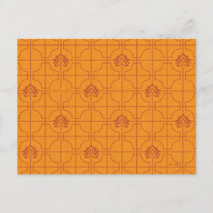 Gouden Lotus Grid Patroon - De Witte Lotus Briefkaart