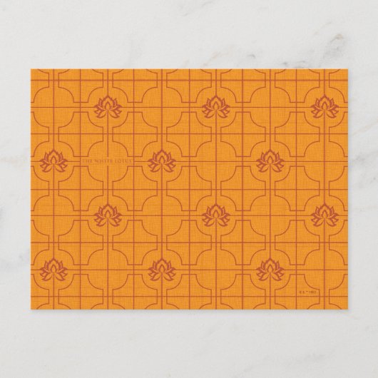 Gouden Lotus Grid Patroon - De Witte Lotus Briefkaart (Voorkant)