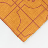 Gouden Lotus Grid Patroon - De Witte Lotus Fleece Deken (Hoek)